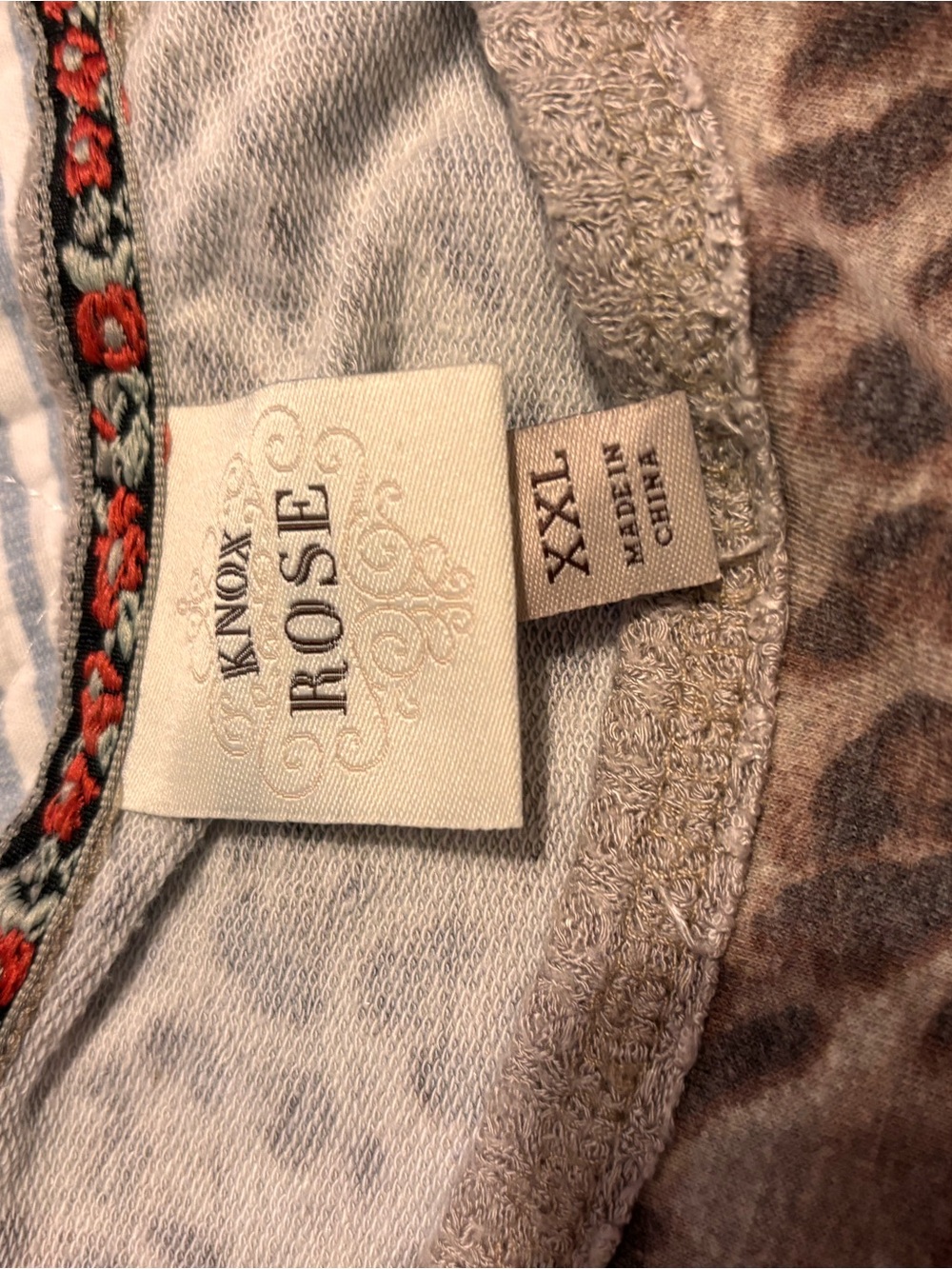 Knox Rose Tan Leopard-Print womens' Pajama Set - Picture 2 of 5